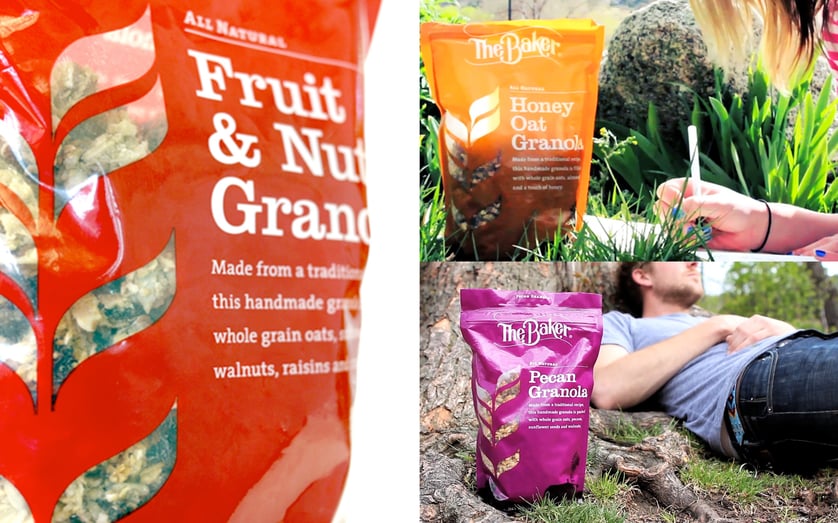 Baker Granola retail packaging brand design agency