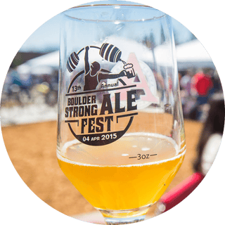 Build Strong Ale Festival Custom Glasses by Anthem Branding
